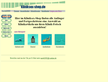 Tablet Screenshot of kliniksex-shop.de